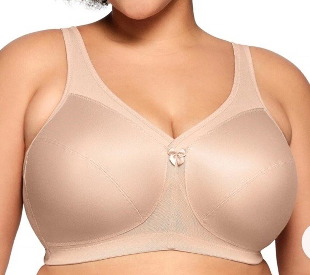 Glamorise Bra 44H Magic Lift 1005 Wireless Beige HARDLY WORN V25
